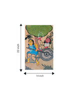 Noble and Charioteer in Bengal Pattachitra by for sale