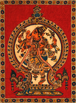 Nritya Ganapati Kalamkari Painting by Siva Reddy