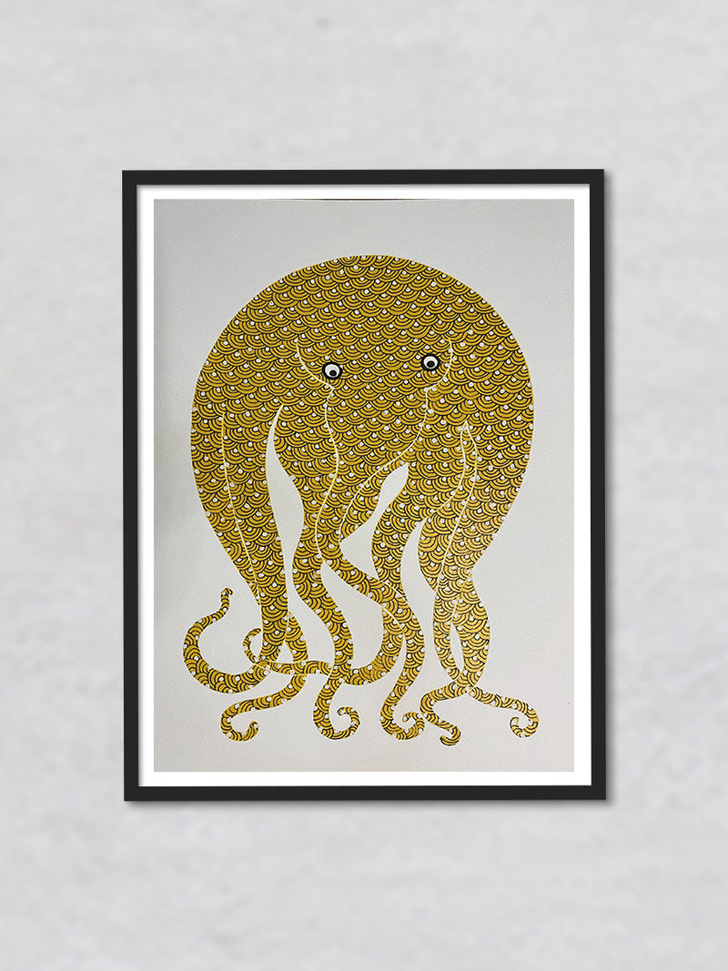 Octopus, Gond Painting by Venkat Shyam