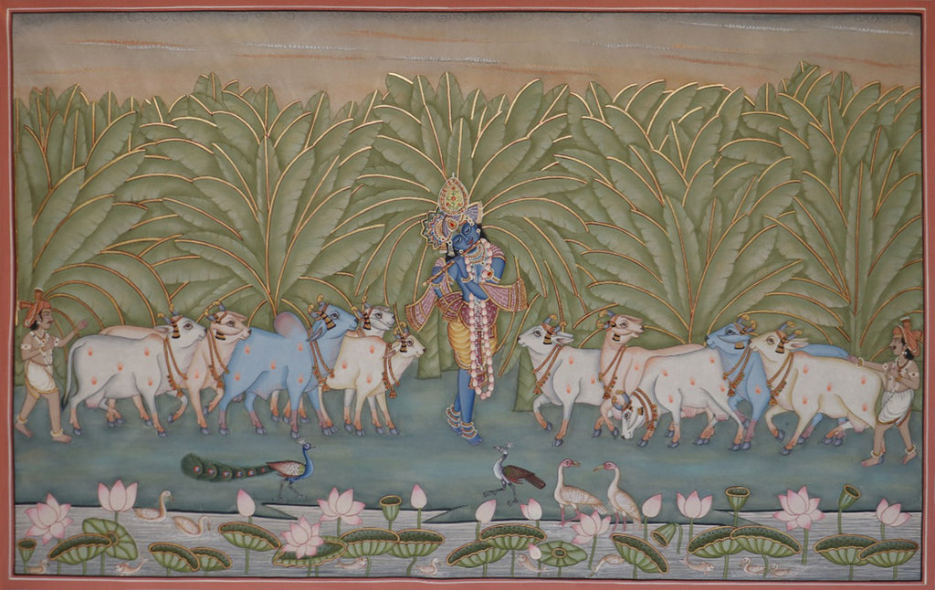 Krishna: The Cowherd Pichwai by Shehzaad Ali Sherani