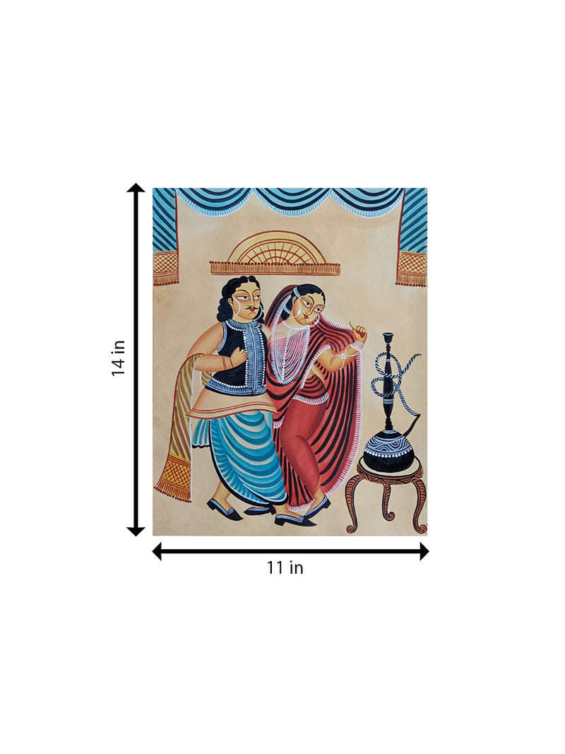 Babu and Bibi in Kalighat by Hasir Chitrakar