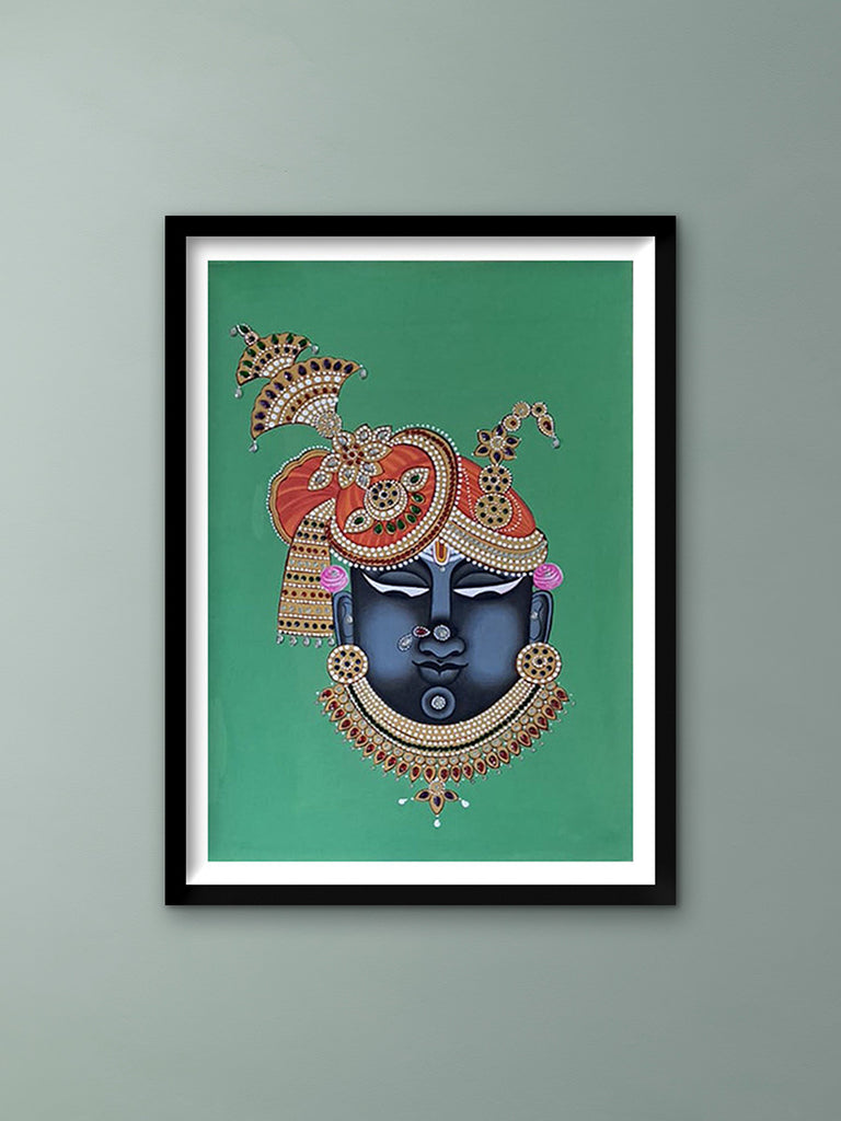 Shrinathji Mukharvind in Pichwai by Shehzaad Ali Sherani