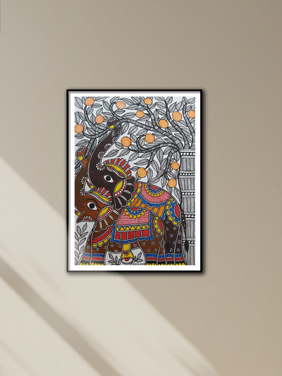 Shop Whispers of Elephant: Madhubani artwork by Priti Karn