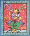 Buy Woman with conch in Pattachitra by Apindra Swain