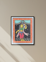 Shop Woman playing drum in Pattachitra by Apindra Swain