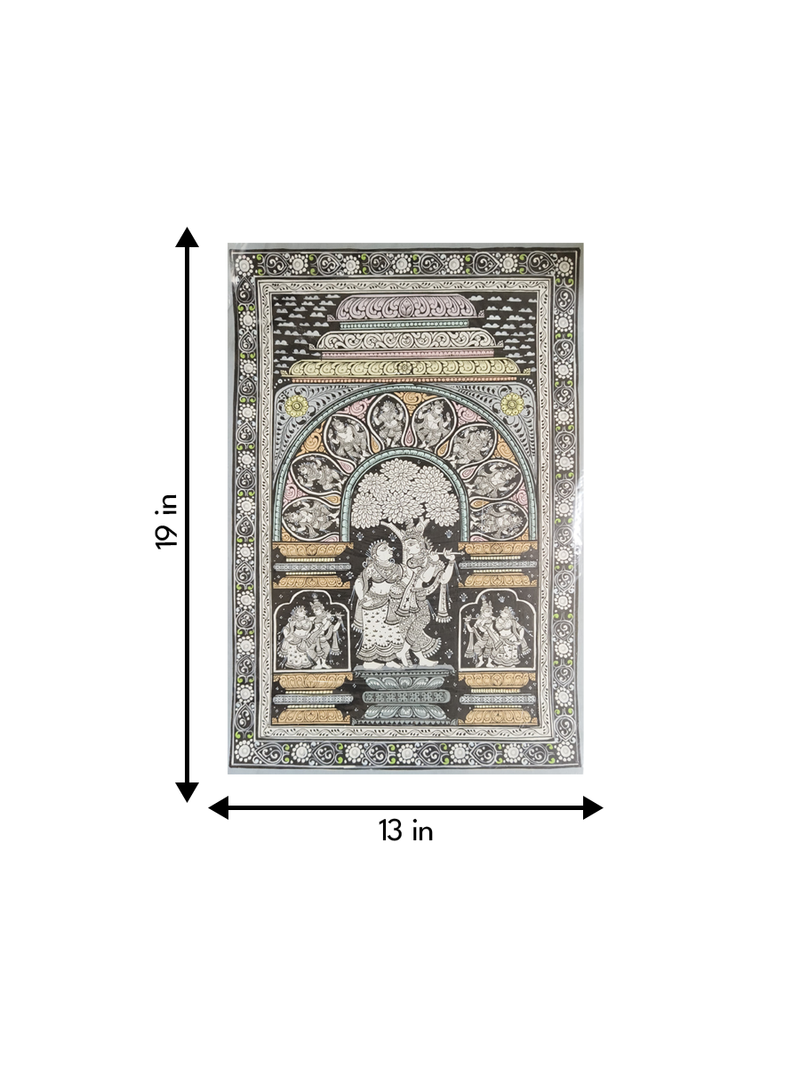 Radha and Krisna in Pattachitra for sale