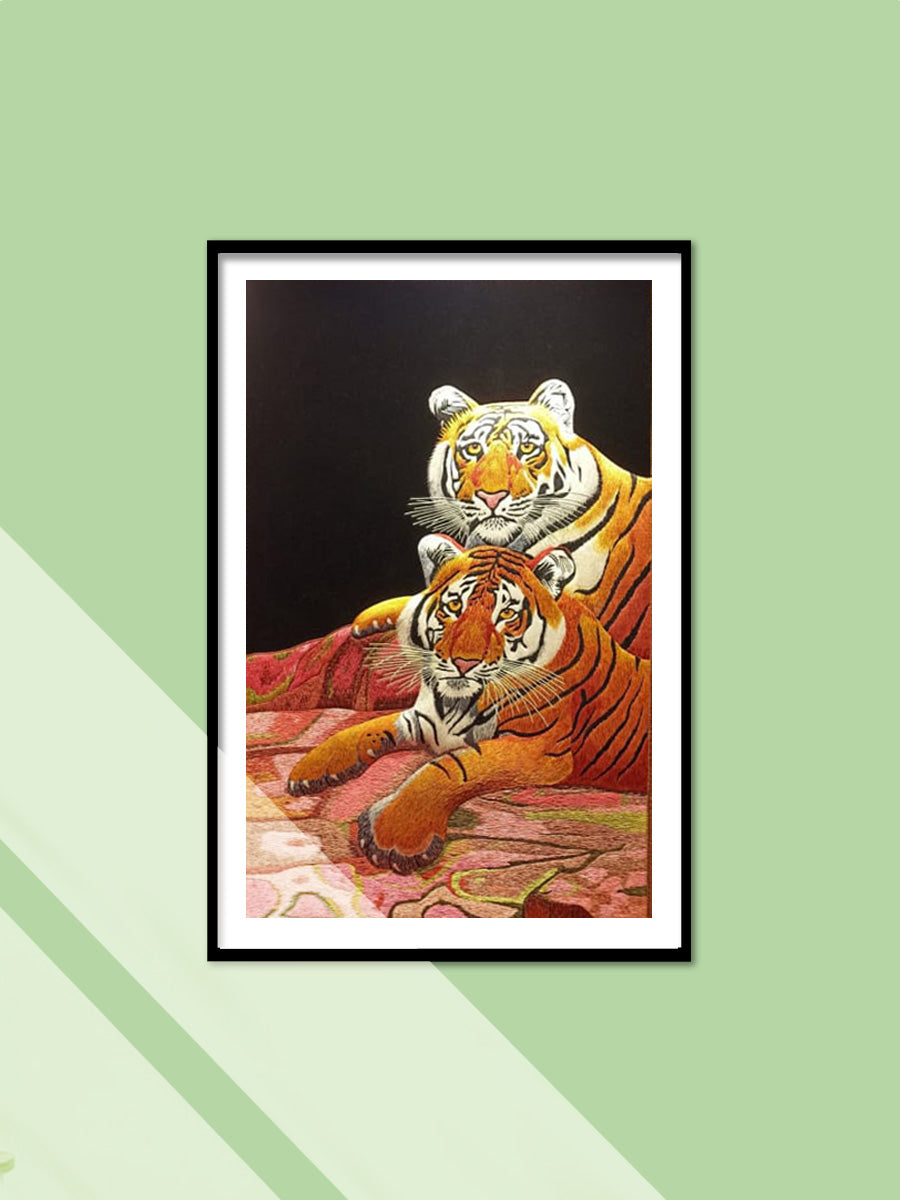 Shop Pair of Tigers in Zardozi by Md. Bilal