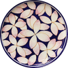 buy Pale pink petals In Blue Pottery Plate by Shilp Guru Gopal Saini