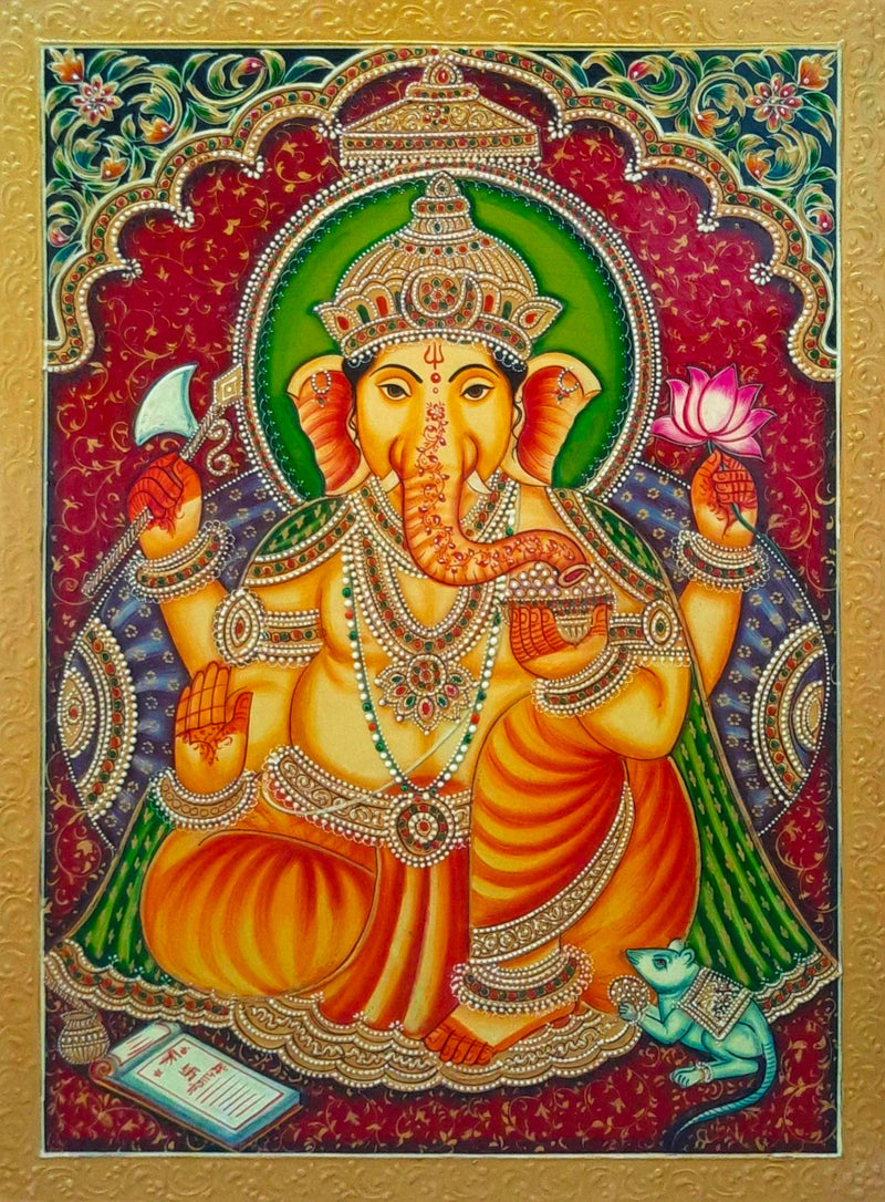 Pankaj Kumar's Ganesha: A Vivid Usta Miniature Masterpiece