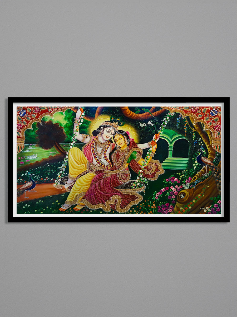 Shop Pankaj Kumar's Radiant Radha Krishna in Usta Miniature