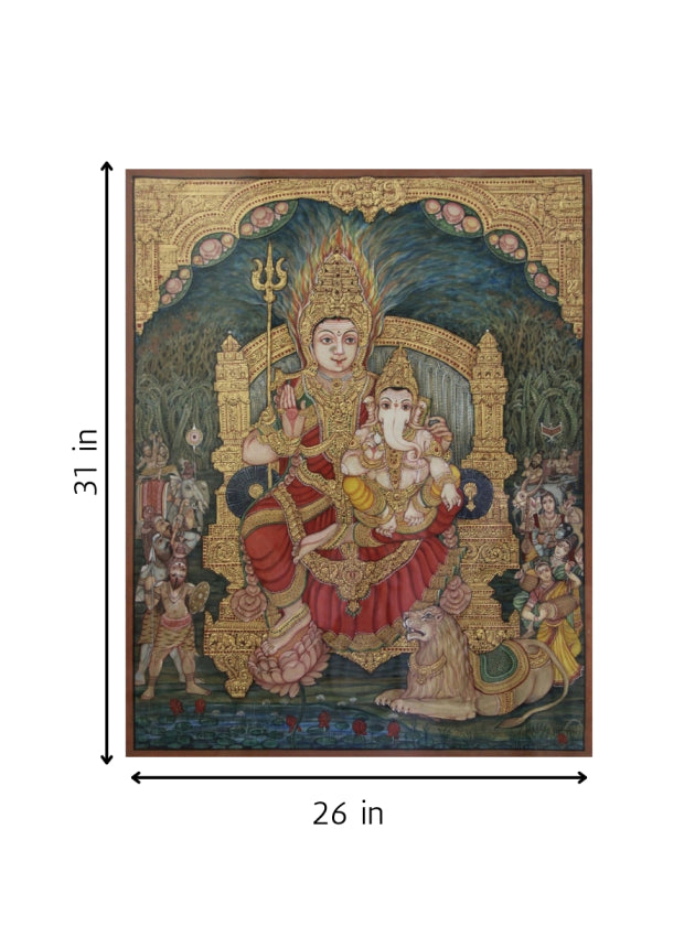 Parvati Ganesha In Mysore artwork for sale