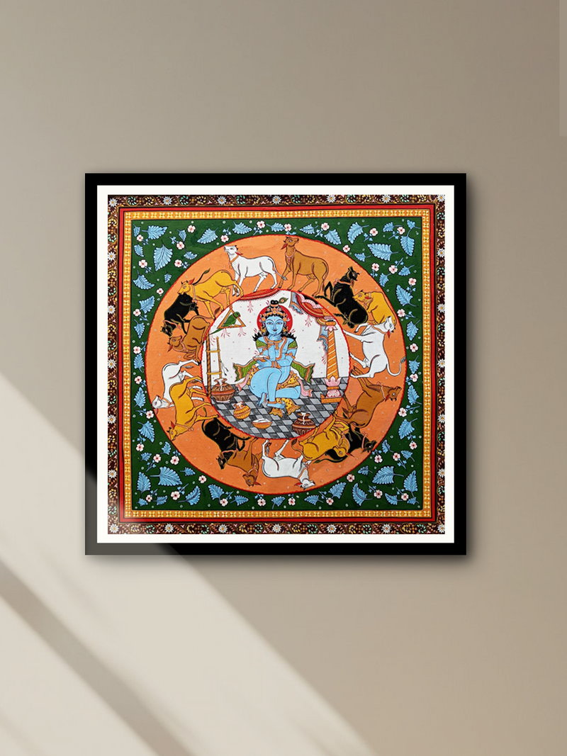 Shop Pattachitra Playtime: Bal Gopal's portrayal by Purusottam Swain