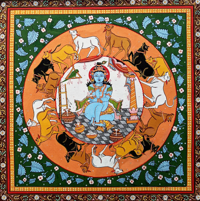 Buy Pattachitra Playtime: Bal Gopal's portrayal by Purusottam Swain