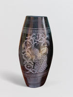 Shop  Peacock Flower vase in Black Pottery by Ramjatan Prajapati