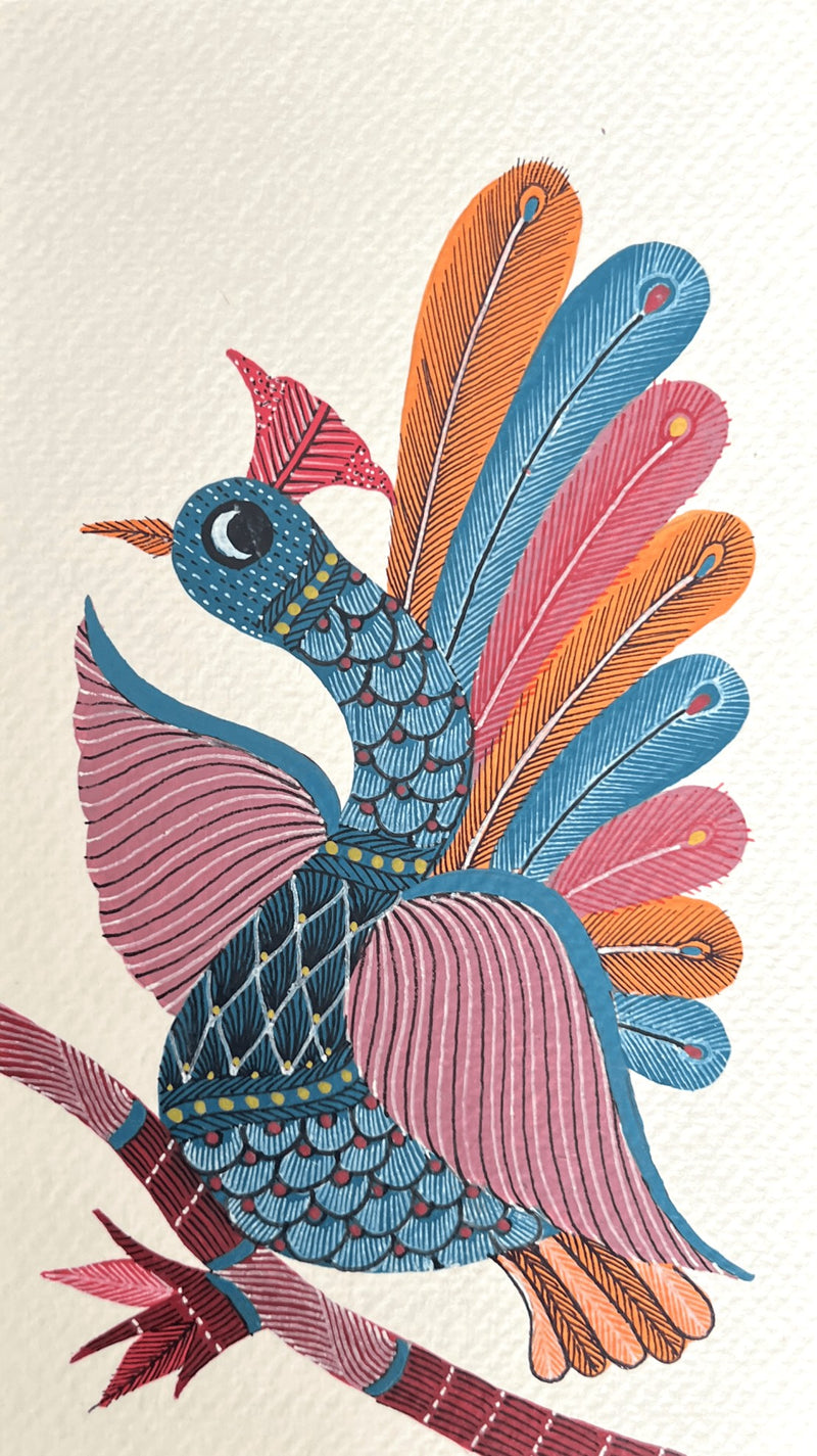 Buy Peacock In Gond by Kailash Pradhan