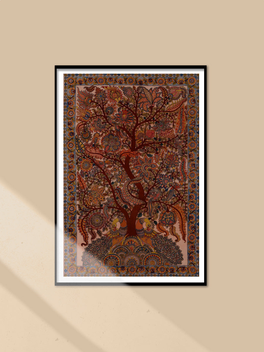 Shop Peacock and Tree in Kalamkari By Harinath N