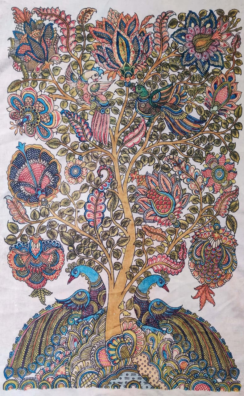 Buy Peacocks in Kalamkari by Harinath N.