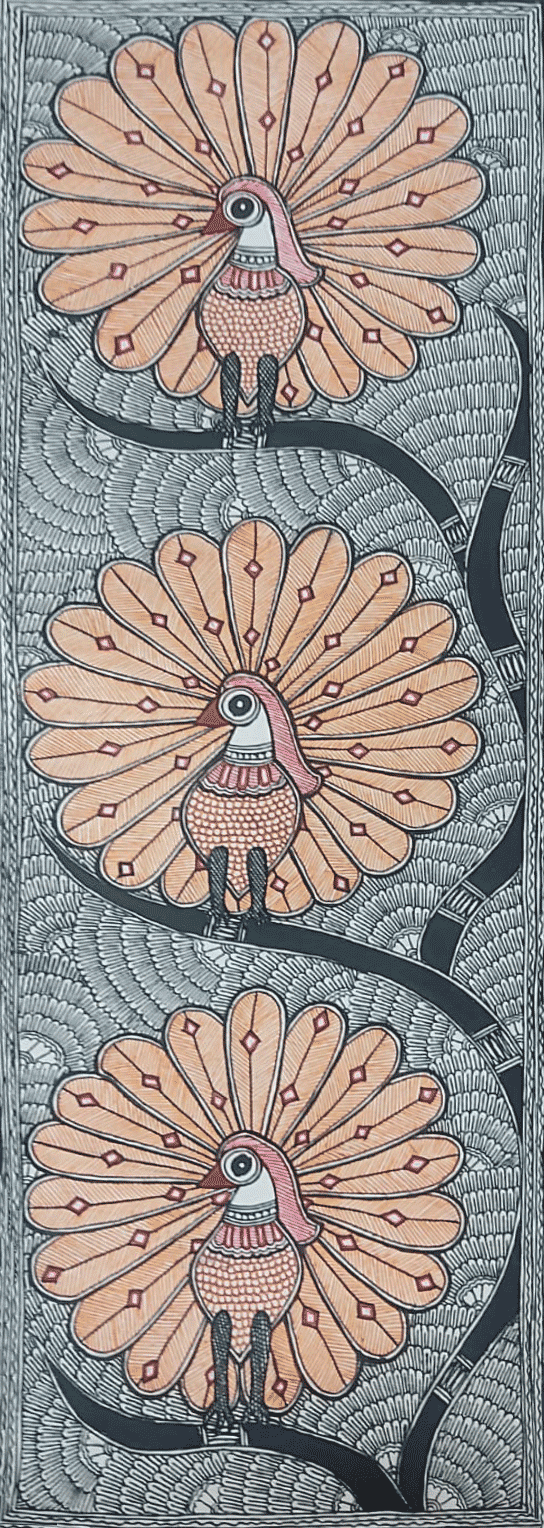 Buy Peacocks in Madhubani by Priti Karn