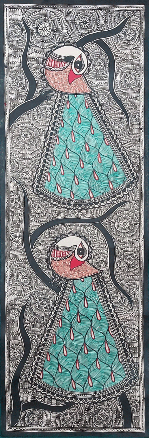 Buy Peacocks in Madhubani by Priti Karn