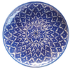 Buy Petal and leaf pattern on plate in Blue pottery