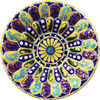 buy Petal like design In Blue Pottery Plate by Shilp Guru Gopal Saini