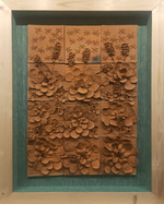 Phooler Alpona: A Floral Tapestry in Terracotta by Dolon Kundu