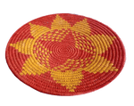 Buy Plate woven in Orange and yellow Sabari Grass Work by Dipali Mura