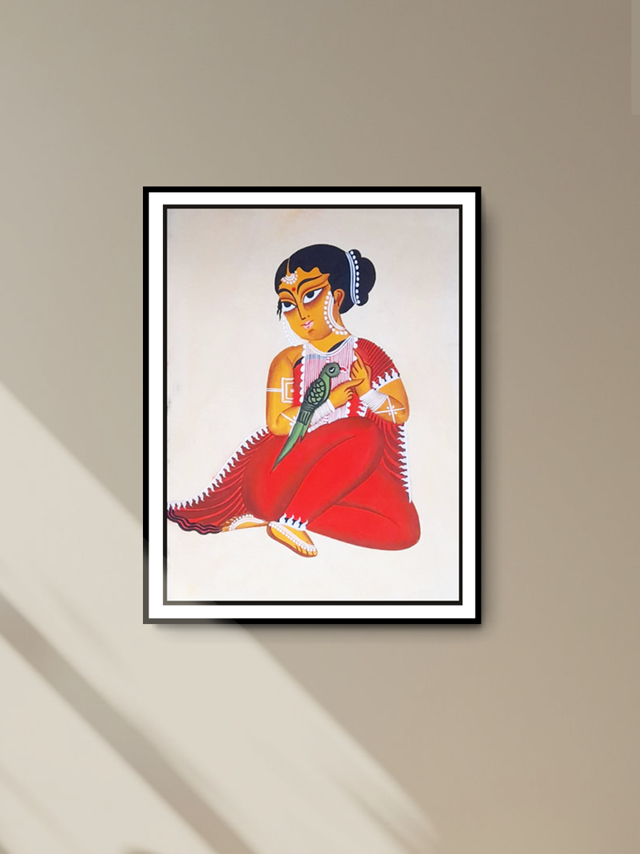 Portrait of Elegance: Uttam Chitrakar’s Kalighat Wonder