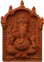 Portrayal of Lord Ganesha in Terracotta by Dinesh Molela for Sale