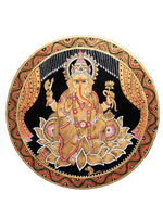 Buy Lord Ganesha Tikuli round Wall Plates