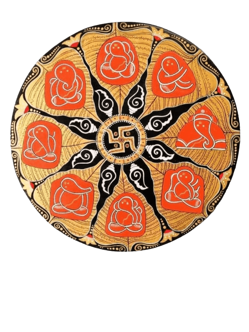 Buy Ashtavinayak  Lord Ganesha Tikuli round Wall Plates