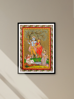 Purusottam Swain's Pattachitra: Radha and Krishna's Moments