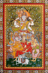 Order Purusottam Swain's Pattachitra: The Shiva Family's Abode