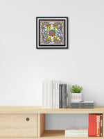 Shop Quadrat symphony - Vibrant Tapestry, Madhubani Painting by Ambika Devi