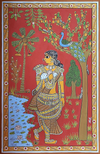 Buy RADHA: CHERIYAL SCROLL PAINTING by Sai Kiran