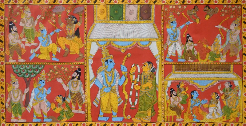 BUY RAMAYANA: CHERIYAL SCROLL PAINTING