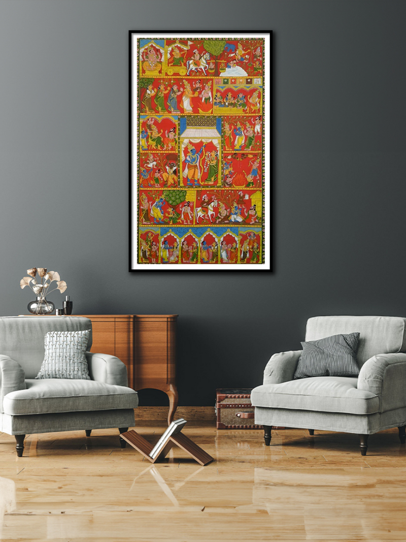 RAMAYANA: CHERIYAL SCROLL PAINTING BY SAI KIRAN FOR SALE