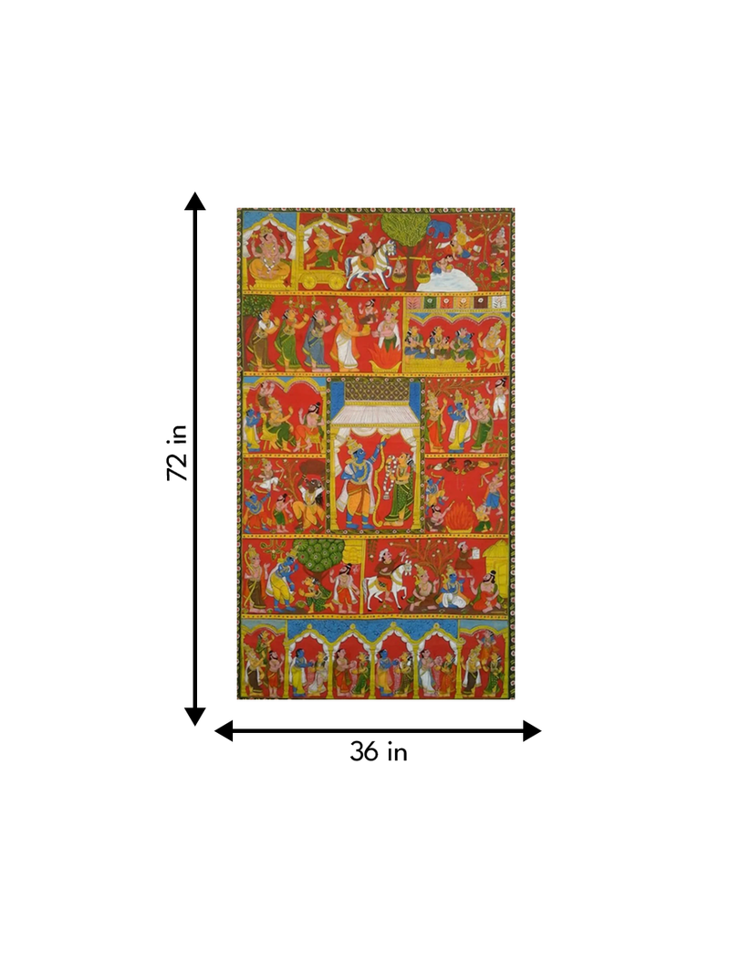 RAMAYANA: CHERIYAL SCROLL PAINTING BY SAI KIRAN