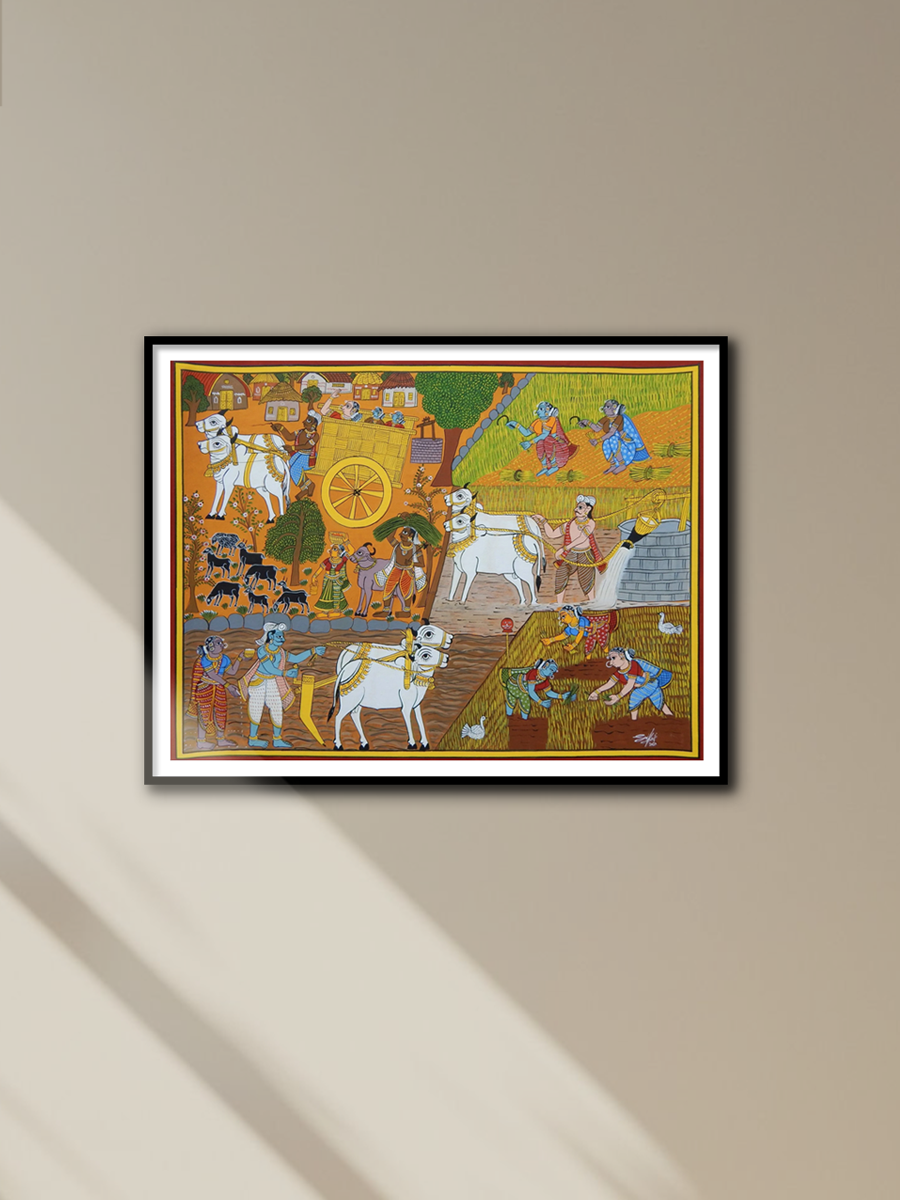 SHOP RURAL VILLAGE LIFE: CHERIYAL SCROLL PAINTING