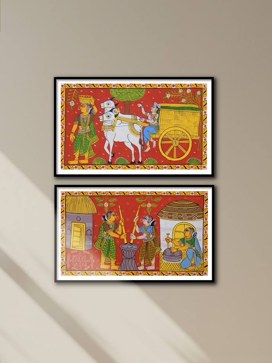 SHOP RURAL VILLAGE LIFE: CHERIYAL SCROLL PAINTING