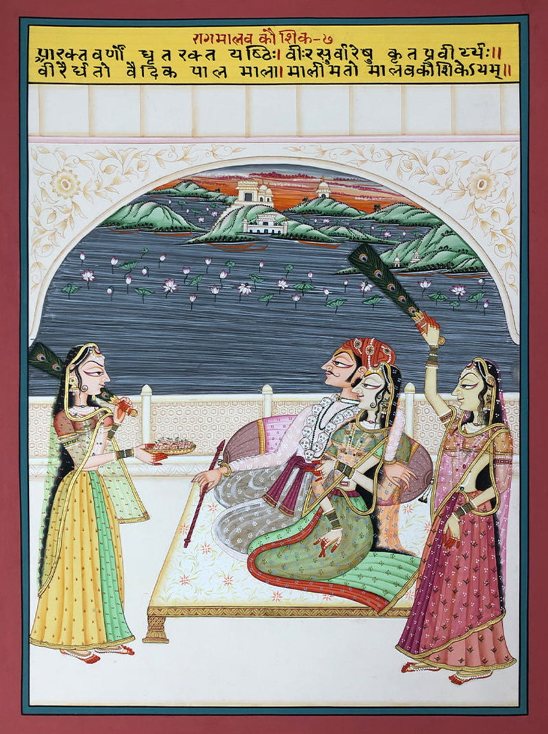 Buy Raag Maalv Kaushik , Kishangarh Art by Shehzaad Ali Sherani