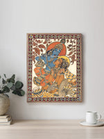 Radha Krishna: Kalamkari painting by Harinath.N