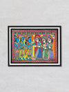 Radha Krishna, Madhubani Painting by Ambika devi