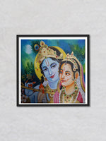 Radha-Krishna, Tanjore Painting by Sanjay Tandekar