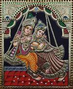 buy Radha Krishna: Tanjore Painting by Sanjay Tandekar