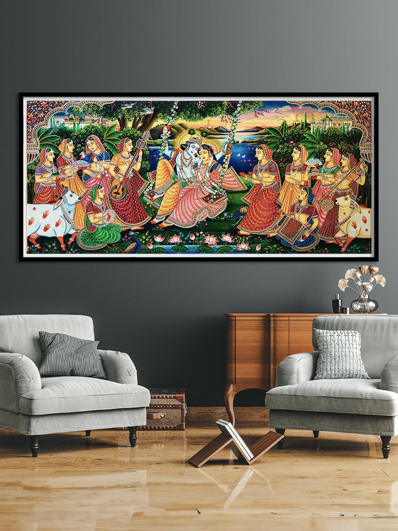 shop Radha Krishna in Pankaj Kumar's Enchanting Usta Miniature