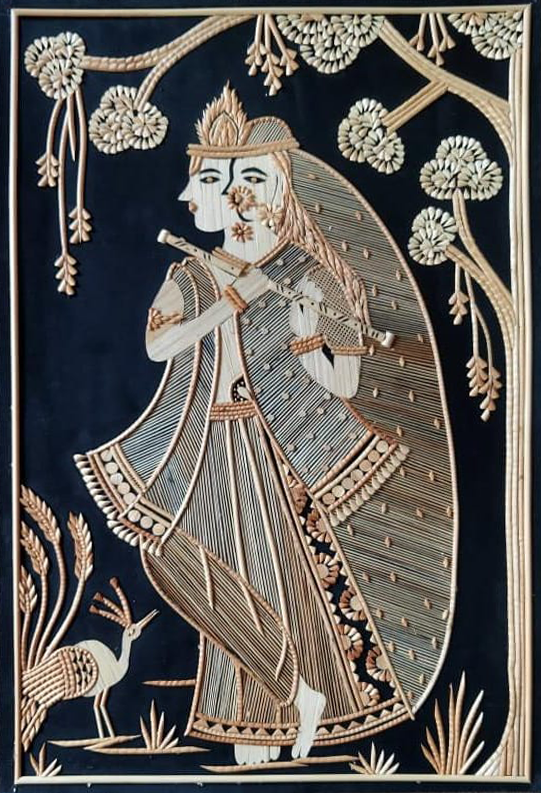 Buy Radha Krishna in Sikki Grass work by Suraj Kumar Sahu