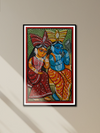 Radha-Krishna portrayal in Bengal Pattachitra by Manoranjan Chitrakar