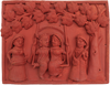 Buy Radha-Krishna seated on a swing: Terracotta by Dinesh Molela