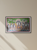 Shop Radha and Krishna:Kalighat painting by Hasir  Chitrakar